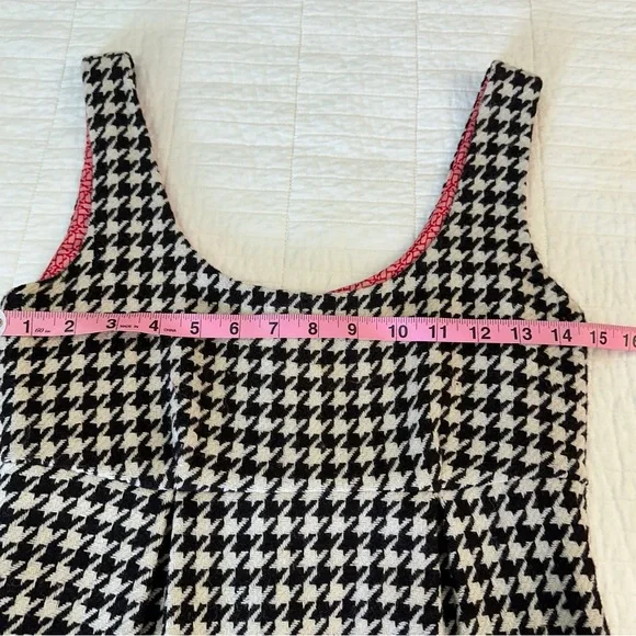 Vineyard Vines by Shep & Ian Sz 0 Empire Waist Houndstooth Mini Dress Wool Silk - Picture 3 of 9